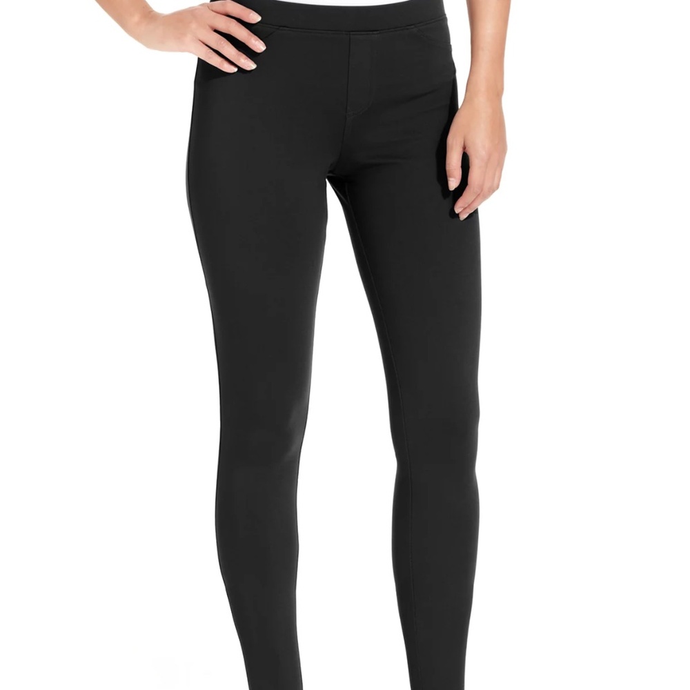 (NWT) Hue Women's Ponte Mid-Rise Stretch Leggings, Black Size XS